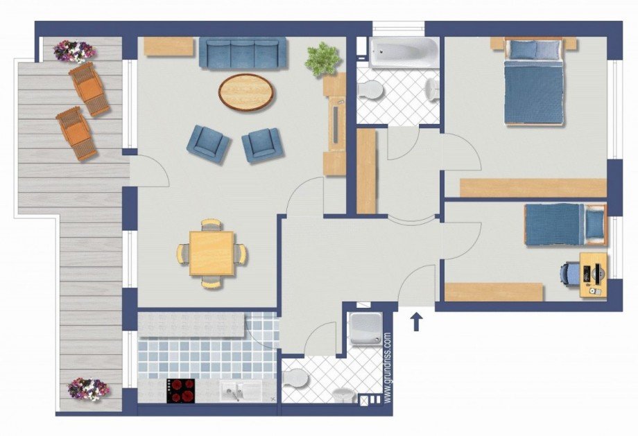 Grundriss Etagenwohnung Düsseldorf