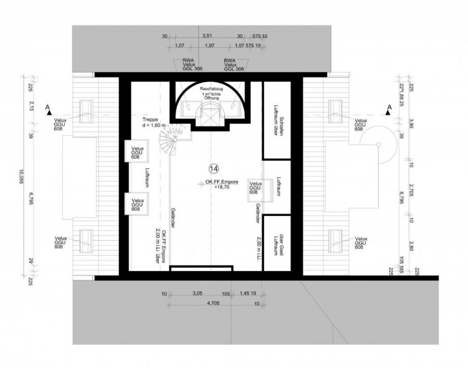 Grundriss Empore Maisonettewohnung Düsseldorf