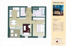 Grundriss VERMIETET: Pandion Le Grand: Traumhaft möbliert wohnen mit Concierge, Stellplatz, Gym, Sauna und Weitblick