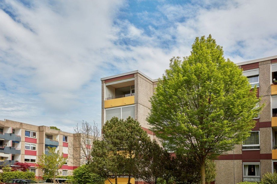 Balkon mit Aussicht Etagenwohnung Monheim am Rhein