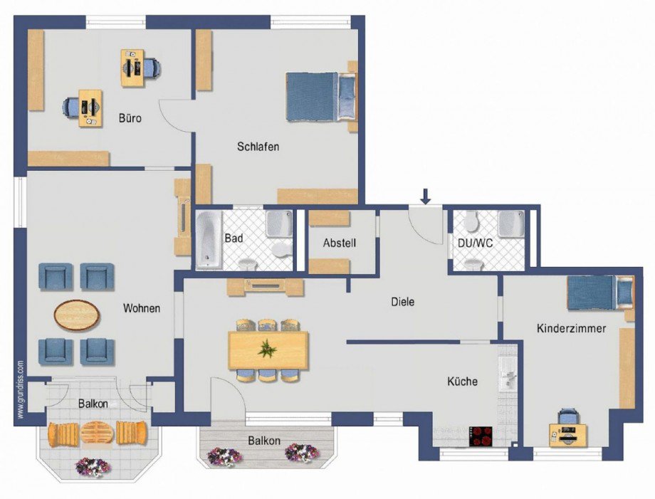 Grundriss Etagenwohnung Ratingen