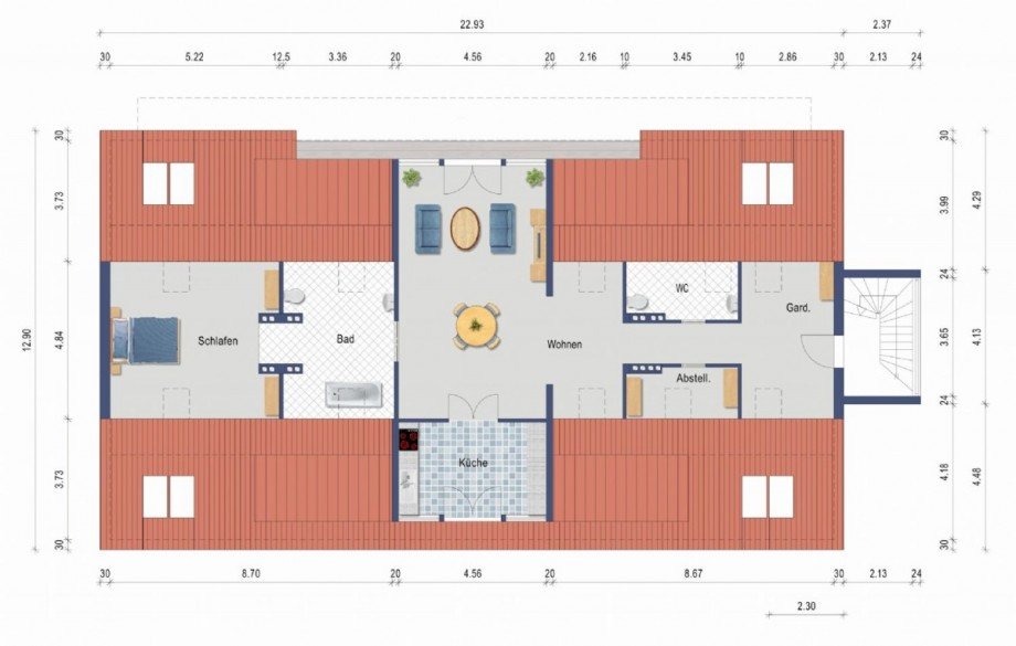 Grundriss Etagenwohnung Düsseldorf