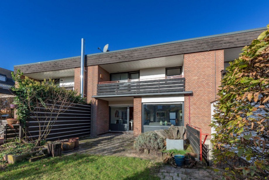 R�ckseite mit Garten Reihenhaus Neuss