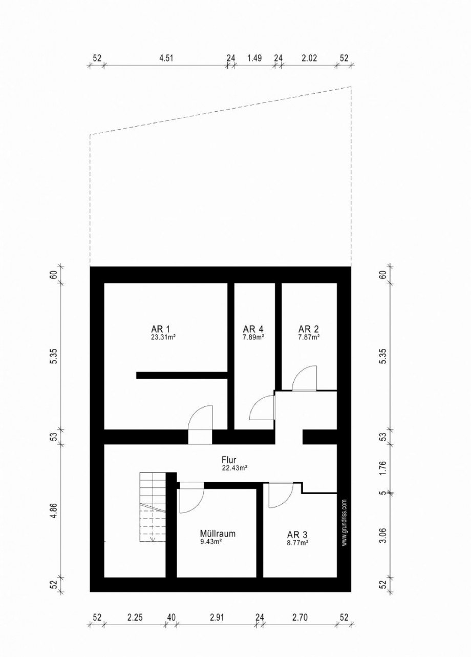 Grundriss Keller Wohn- / Gesch�ftshaus Düsseldorf