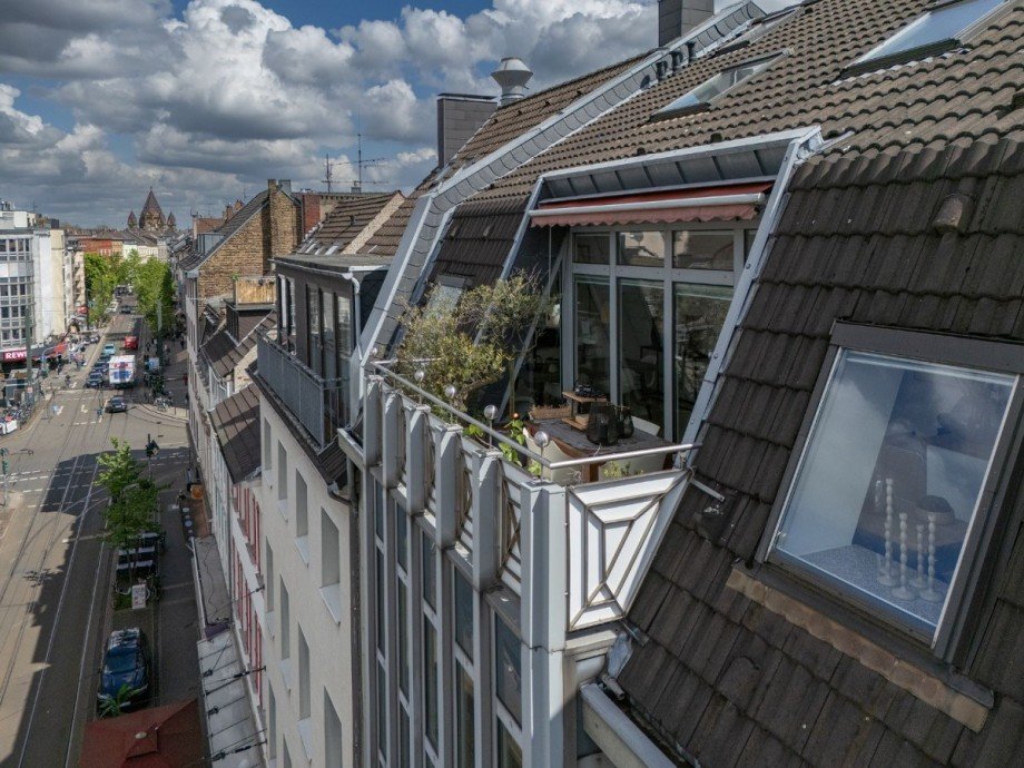 vorderer Balkon Maisonettewohnung Düsseldorf