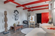 Erdgeschoss Wohnen_Atelier Loft im Denkmal – außergewöhnliches Wohnen  auf 3 Ebenen - zwischen Natur und Stadt