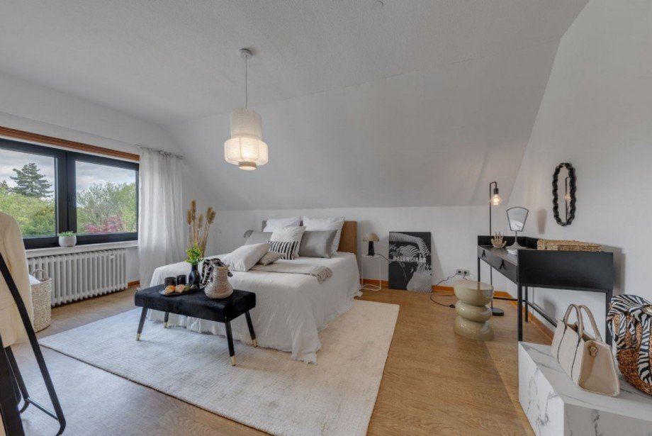 Schlafzimmer im Dachgeschoss Einfamilienhaus Meerbusch