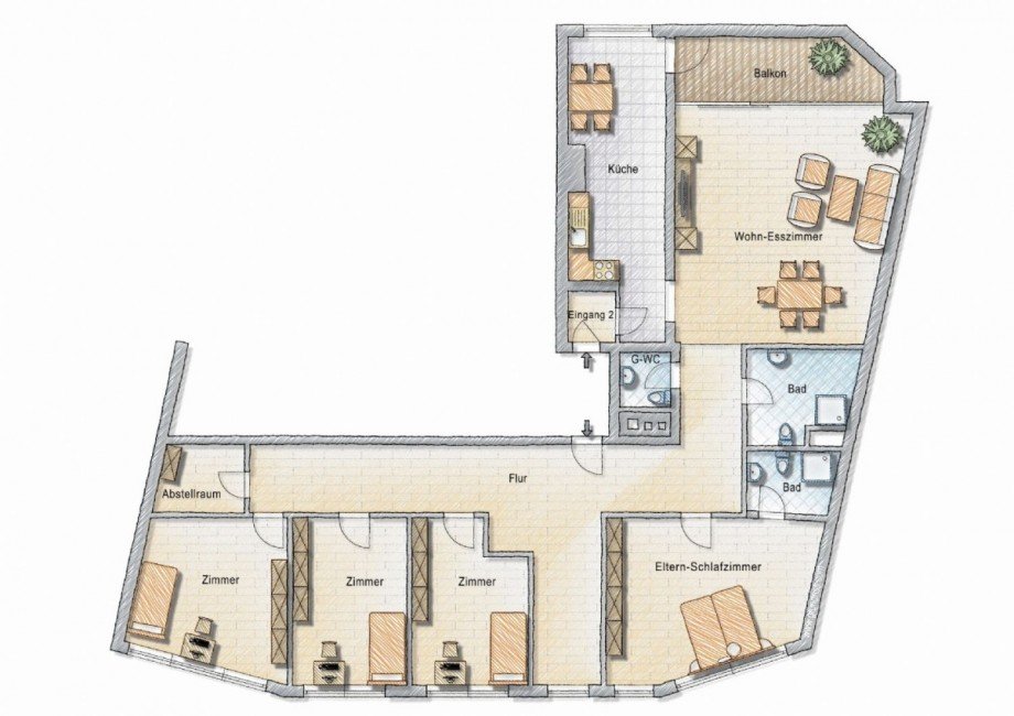 Grundriss Etagenwohnung D�sseldorf