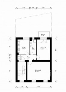 Grundriss 1. Obergeschoss Vollvermietetes Wohn- und Geschäftshaus mit Mietsteigerungspotenzial