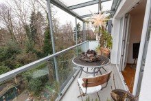 Balkon VERKAUFT: Haus-im-Haus: Individuelle Dachgeschoss Maisonette-Wohnung im Zooviertel/D�sseltal - ca. 140 m2
