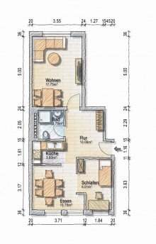 Grundriss VERKAUFT: Wohnung in historischem Gebäude der Kölner Altstadt, direkte Nähe zum Rheinufer