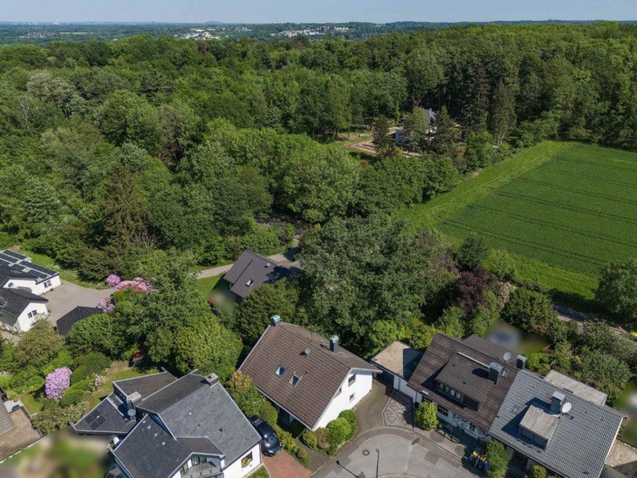 Blick von oben Zweifamilienhaus Heiligenhaus